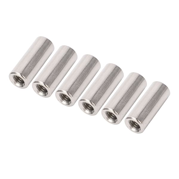 20 kpl M6x1.0 ruostumattomasta teräksestä valmistettua pyöreää liitosmutteria 10 L25mm kierreholkkitankoliitosmutterit