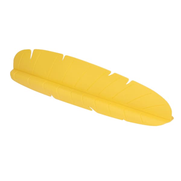 Elastisk Gjenbrukbar Sprutbeskytter for Vask med Bananblad for Oppvask Grønnsaker Vask Gul