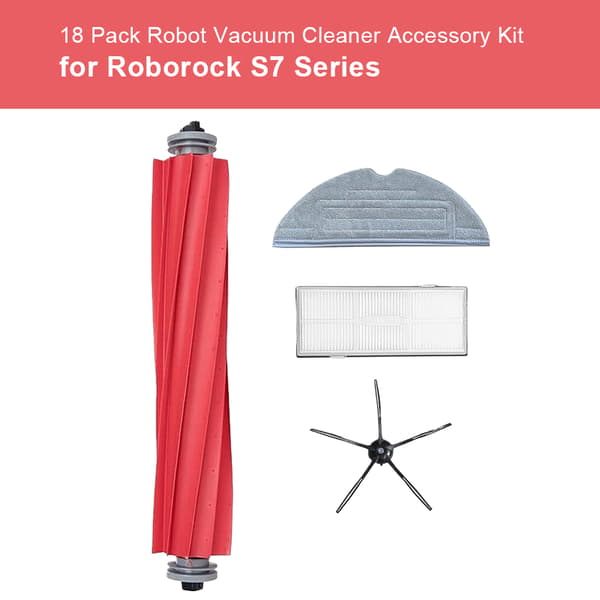 18-delars tillbehör för Roborock S7/S7 Plus/S7 MaxV/S7 MaxV Ultra
