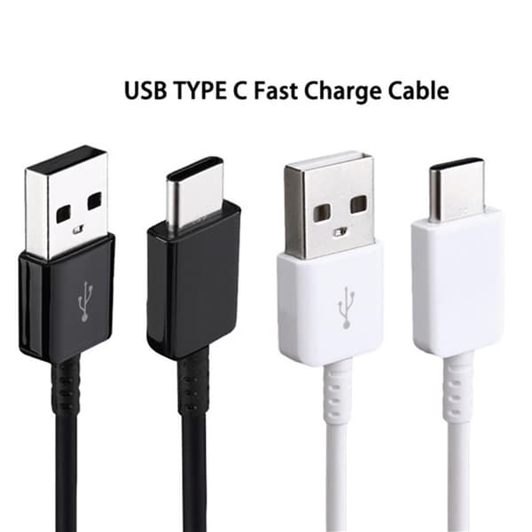 2-pakning FOR Samsung 1,2 m ekstra lang USB-C-ladekabel hvit
