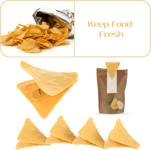 8 stk. søde chipsklemmer, chipsklemmer, poseklemmer, madklemmer, sjove forseglingsklemmer til chips og andre madposer, snacksklemmer, brev