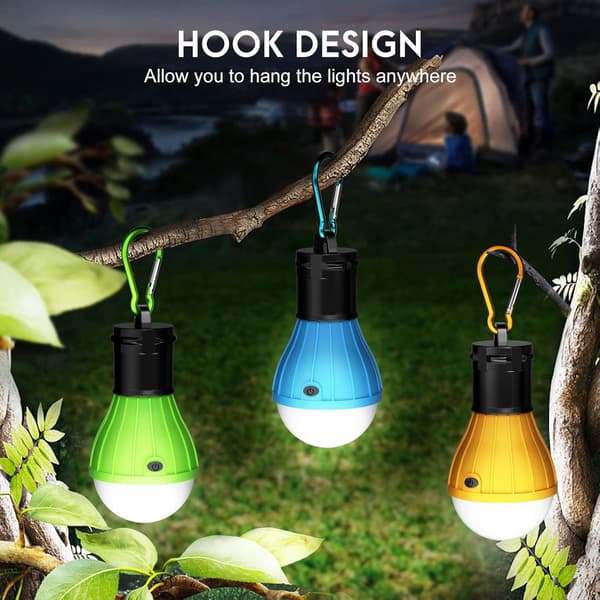 (3-pak) Campingtilbehør, Campinglamper, Teltlamper, Emerge