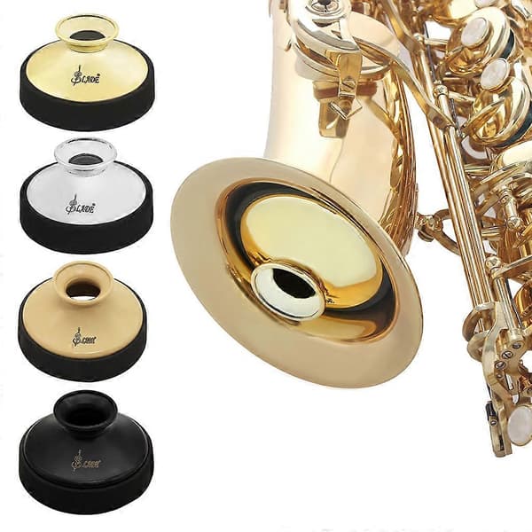 Altsaksofon Lyddemper Mute Lyddemper Saksofon Musikk Reduser Støy Gadget Gull Gold