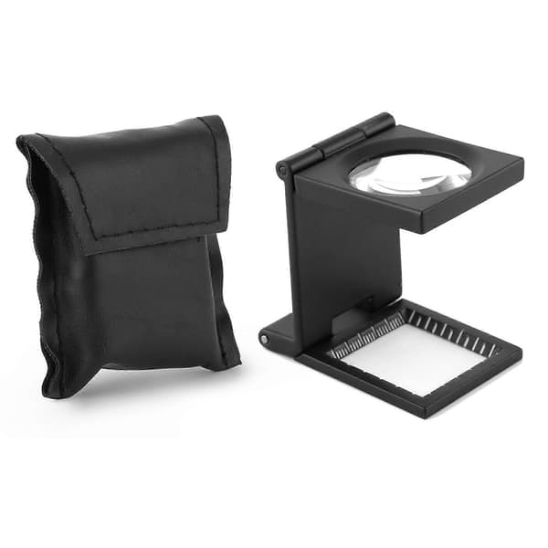 Rankomu Foldable Linen Tester 2.0X C-Mount Zoom Lens, Industrial Microscope Camera Lens, Microscope Parts, Compatible with Various Models