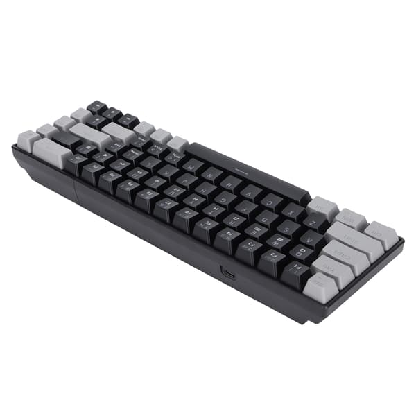 Mechanical Keyboard 68 Keys Red Axis Green Axis Two-Color RGB Backlit Gaming Mechanical Keypad Black Green Axis