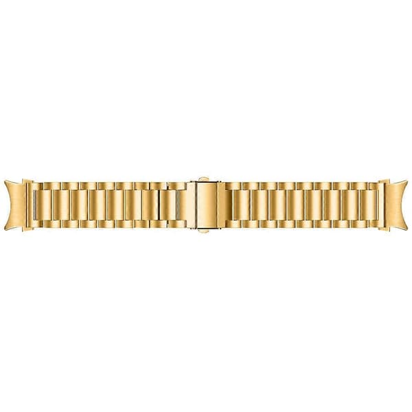 Til Samsung Galaxy Watch7 44mm 40mm rustfritt stål 3-perle armbånd - Rose Pink Multicolor