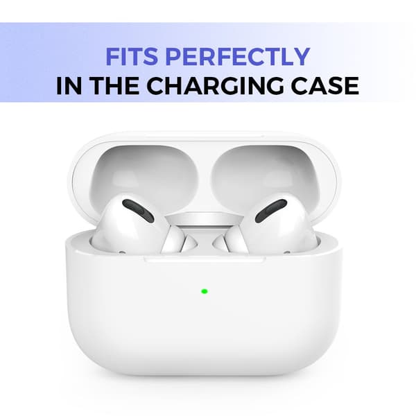 6 st silikonöronproppar för Air Pods Pro, vit