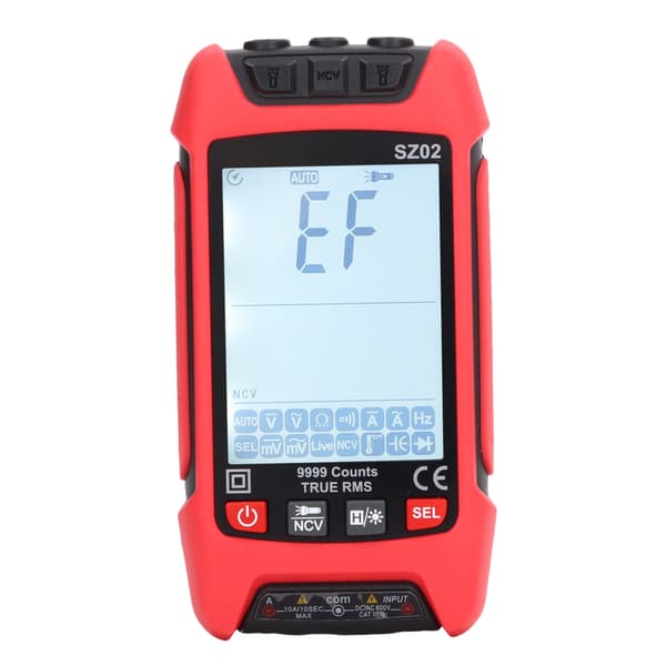 Digitalt multimeter automatisk rækkeviddeindstilling LCD-baggrundsbelyst NCV spændingsstrømtester diodekondensator