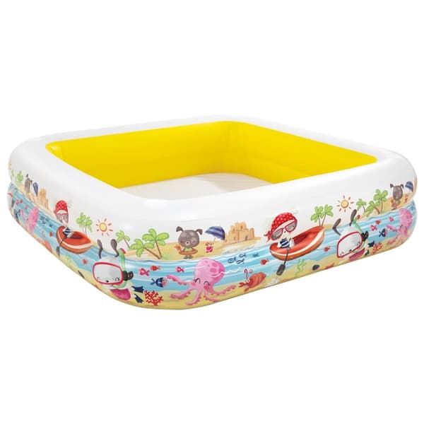 INTEX Inflatable Pool with Sunshade 157x157x122 cm Multicolor Design