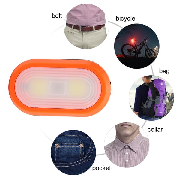 Portable Outdoor LED Mini Night Light Running Clip Bicycle Warning Taillight