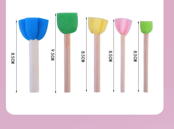 5 st Baby Målar Svamppenslar, Barn DIY Rita, ZQKLA