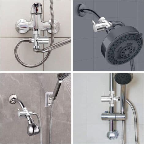 3-way valve G1/2\", solid brass 3-way valve, hand shower mounting, universal accessories