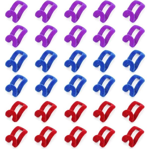 30 Pcs Mini Small Hooks Non-slip Hanging Hooks - Red, Purple, Blue, 4CM*2.5CM*0.4CM