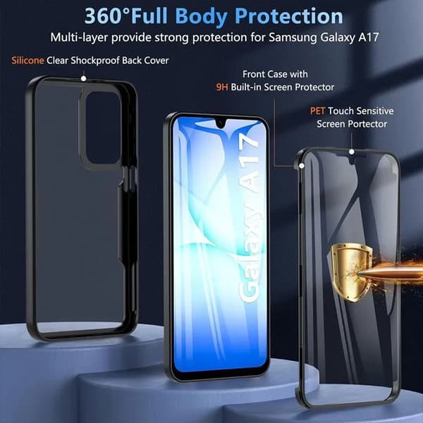 Stødsikkert etui til Samsung Galaxy A17 5G/4G - Sort[JUN] Sort Svart