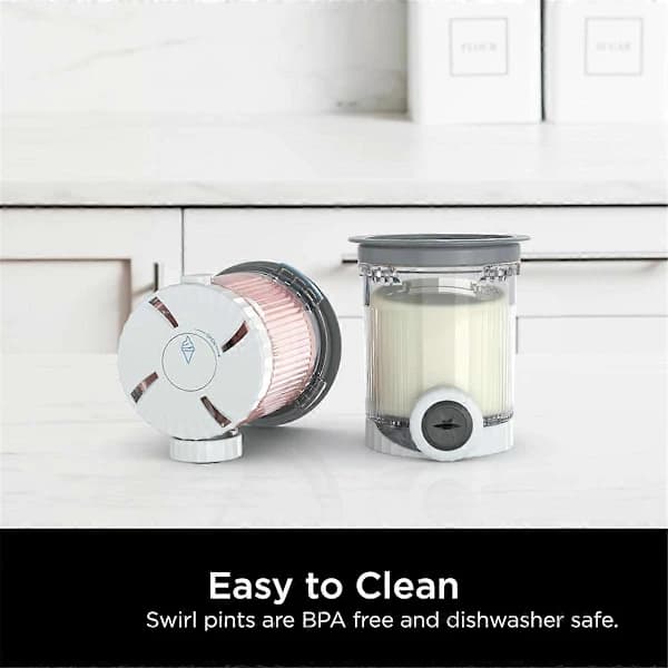 2-pack Pints and Lids for Swirl NC700 Series Ice Cream Makers