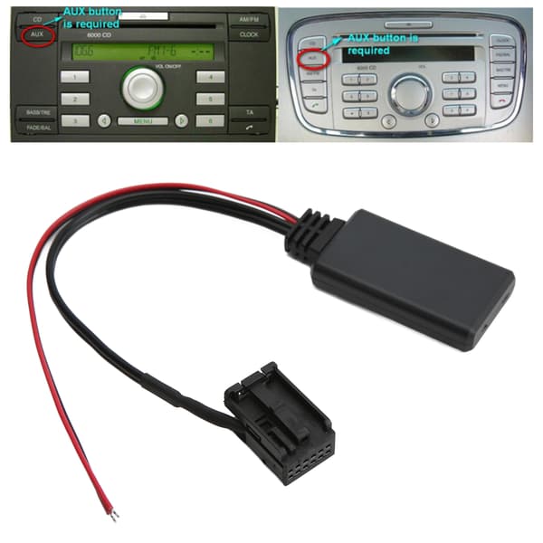 Bil CD Aux-kabel Lydadapter Bluetooth 5.0 Erstatning for Fiesta Mondeo MK3 Focus 2 MK2