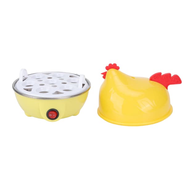 Electric Egg Cooker Multifunctional Chicken Shaped Rapid Boiler 7 Egg Capacity Automatic Shut-off Mini Breakfast Machine EU Standard 220V