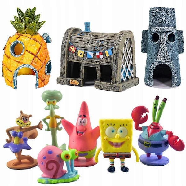 Kunstig akvariedekorasjon - Svampebob-hus