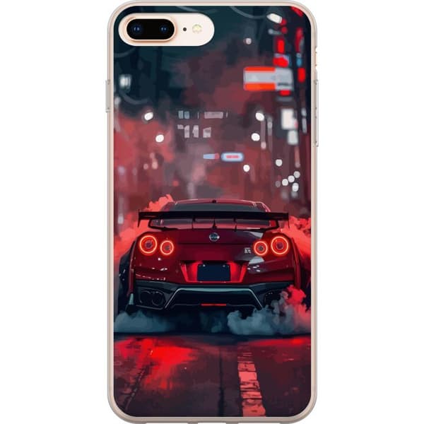 Kompatibelt mobildeksel til Apple iPhone 8 Plus Sportsbil Rød Drift Racing Tuning
