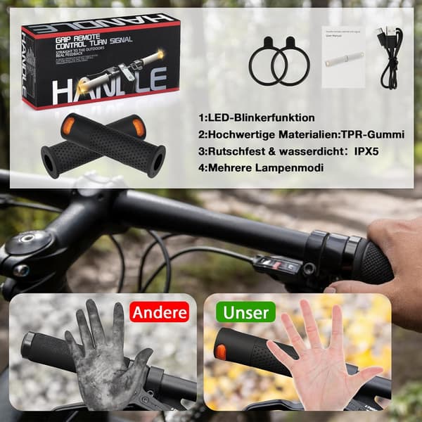 2025 Latest Model E Scooter Handlebar with Turn Signals, Bicycle Replacement Handlebar Warning Light for Xiaomi M365/Pro2/1S Ninebot G30 Rope
