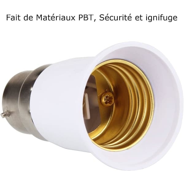 15 stk B22 til E27 Sokkeladapter, Lampefotkonverter, Lyspæreadapter for LED-lamper