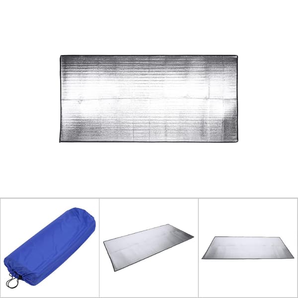 Compact Camping Mat, Waterproof Outdoor Mat with Double-Sided Aluminum Foil Protection and EPE Material for Durability, 2x2m Size with Foldable Design