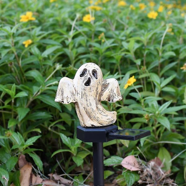2025 Halloween Costume Simulation Resin White Ghost Floor Lamp Halloween Party Atmosphere Decorative Lamp