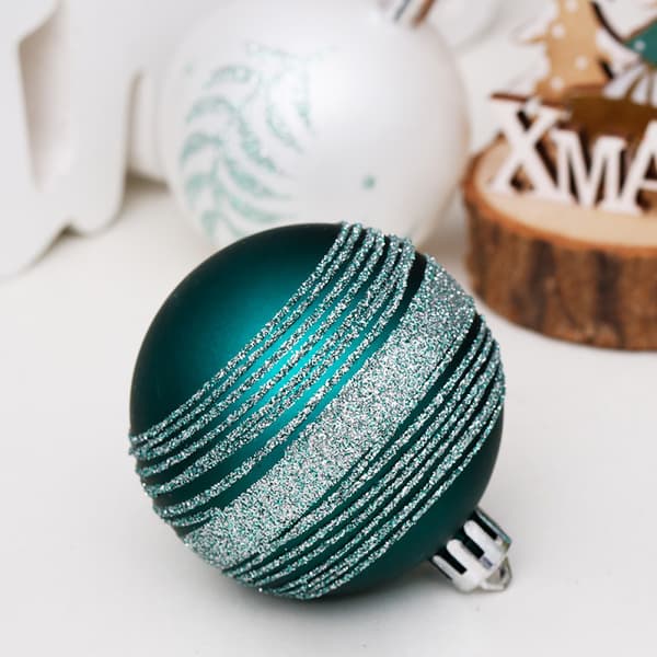 Plastic Christmas Tree Balls with Christmas Tree Topper, Christmas Decorations
