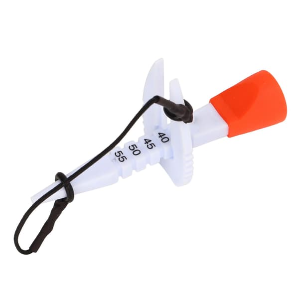 Adjustable Plastic and Silicone Golf Tees 35 to 55 mm with Scale for Course Orange