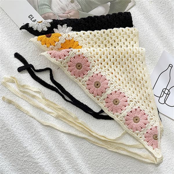 Trekantshæklede Bandana Hårbånd