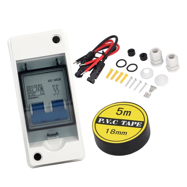 DC Miniature Circuit Breaker 25A IP65 Waterproof Transparent Cover Disconnect Switch Solar Energy System 1000V