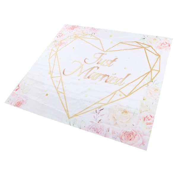 Wedding Love Background Polyester Romantic Quick Installation Wedding Heart Background for Wedding Engagement Party With Gift Box