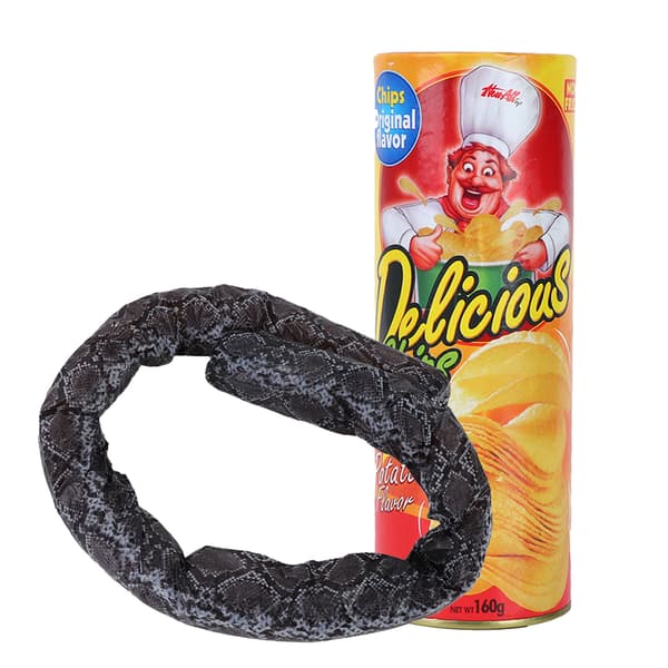 Magic Potato Chip Snake Toy Funny Prank Props Party Decoration