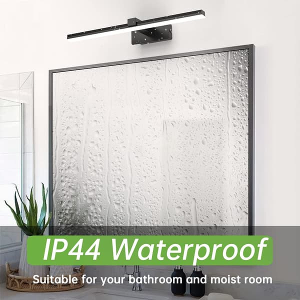 Adjustable Light Temperature, 350° Rotatable Modern Bathroom Lighting With Frosted Acrylic, For Bathroom Wall Lamp, 40 cm Length, Neutral White