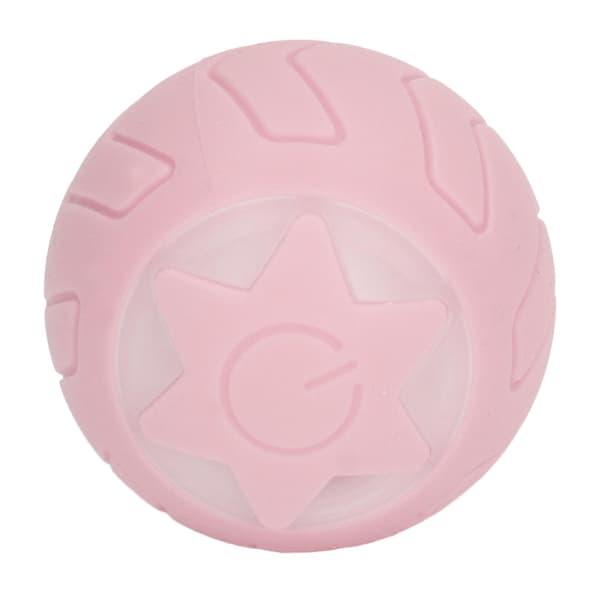 Smart Pet Toy Ball ABS and Silicone Automatic Rolling Toy Cat Interactive Ball for Home Pink