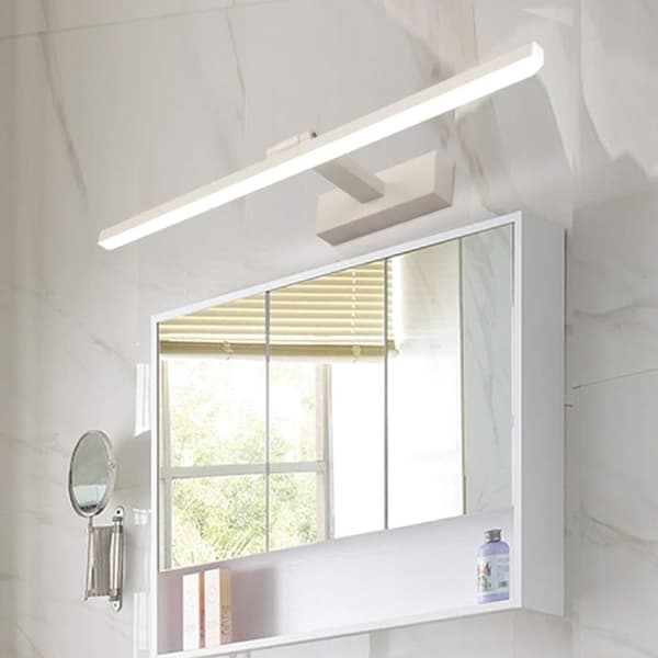 LED Wall Lamp for Mirror, Adjustable Wall Light 40-50 cm for Bathroom, Wardrobe and Toilet White White 40cm+9W warm light