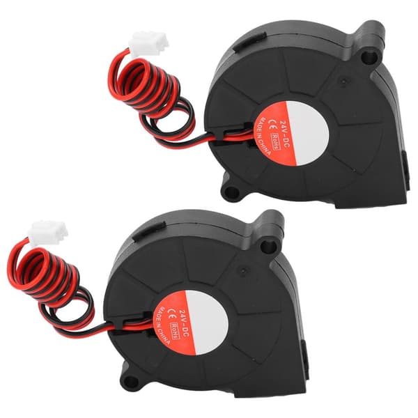 Stille køleventilator til Ender-3 3D-printer - 2 stk., 50x50x15mm, DC24V
