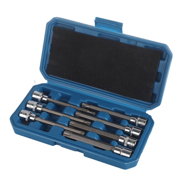 Ekstra lang Torx Star Bit Sokkel Sæt, 7 stk., 3/8\" Drive