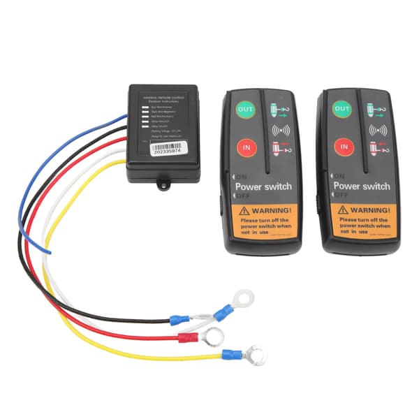 Wireless Winch Remote Control Kit 12V 24V Fast Response 15 Meters Precise Control with Receiver for Truck ATV SUV