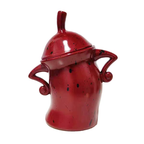 Container with Attitude, Retro Kitchen Storage Jar with Airtight Lid, Unique Fork-Shaped Waist Design with Hands on Waist Decorative Container for Tea Coffee