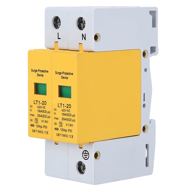 Surge Protector Yellow Module 2P LT1 20 20ka Anti Thunder Modular Devices