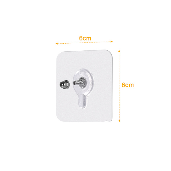 Self-adhesive screw for wall mounting 8-pack Transparent 12 mm Transparent