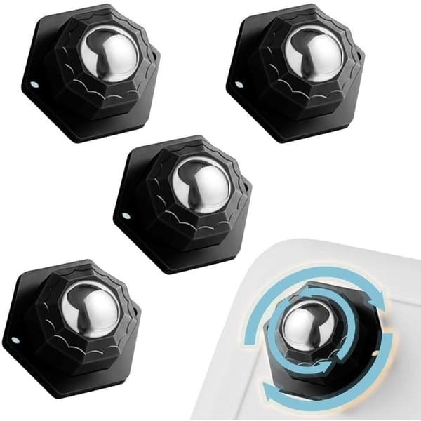 Small Furniture Wheels - ABS Plastic, Self-Adhesive, Durable - for Kitchen, Bathroom - 4 pcs