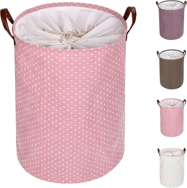 Portable Handles Cute Cartoon Design Organizer Basket, Foldable Bin Multi-Application Laundry Hamper Waterproof PE Coating For Kids Laundry Basket