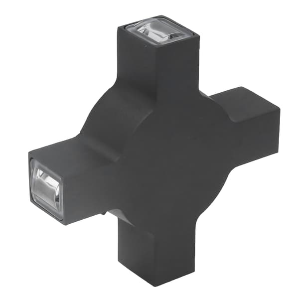 4W LED Wall Lamp 4 Lamp Beads Black Square Aluminum Shell Corridor Purple Light AC85 265V