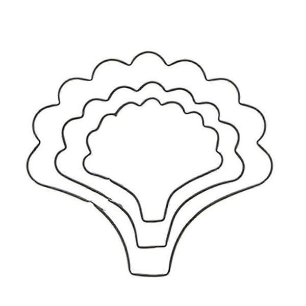 Sæt med 3 nellikebladudstikkere i rustfrit stål, non-stick blomsterfondantforme til kage- og cupcake-dekoration