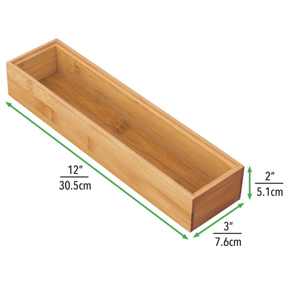 Cutlery Box for Drawer Organization, Cutlery Holder with Functional and Versatile Design, Bamboo Drawer Organizer for Kitchen or Office