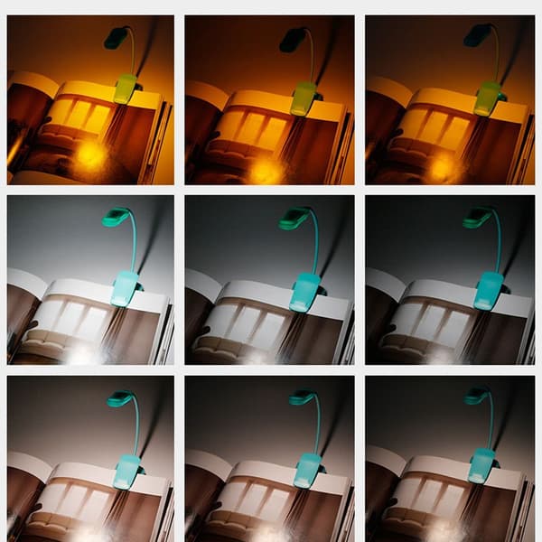 9 LED Reading Light Book Light, Book Light with 3 Dimming Levels x 3