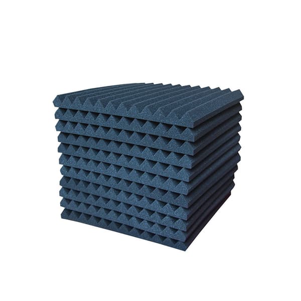 Sound Absorbing Foam Panels Black 12-pack L Black
