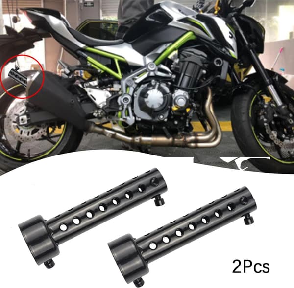 2-piece Universal Motorcycle Exhaust Muffler Set, Muffler Insert, Removable 60mm